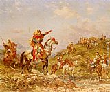 Arab Warriors on Horseback by Georges Washington